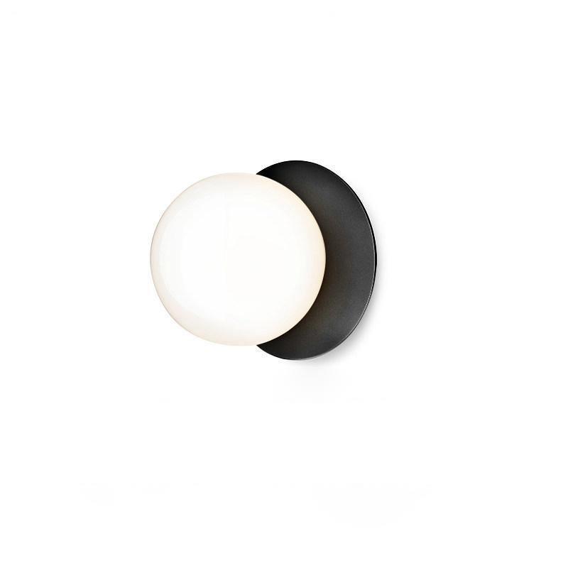 Celeste Wall Lamp | Metal, Brass, Glass | Black, White, Clear