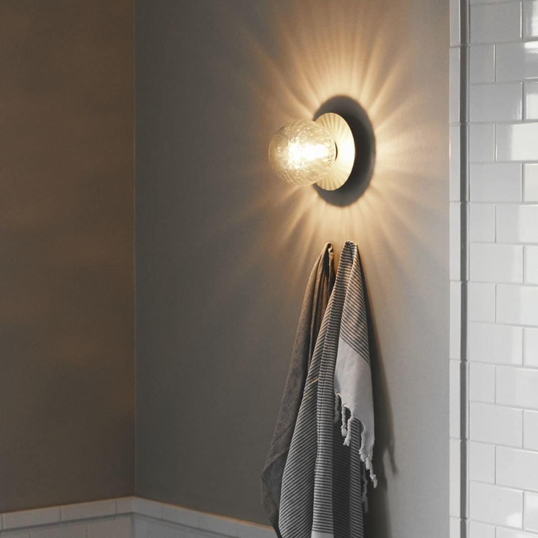 Celeste Wall Lamp | Metal, Brass, Glass | Black, White, Clear