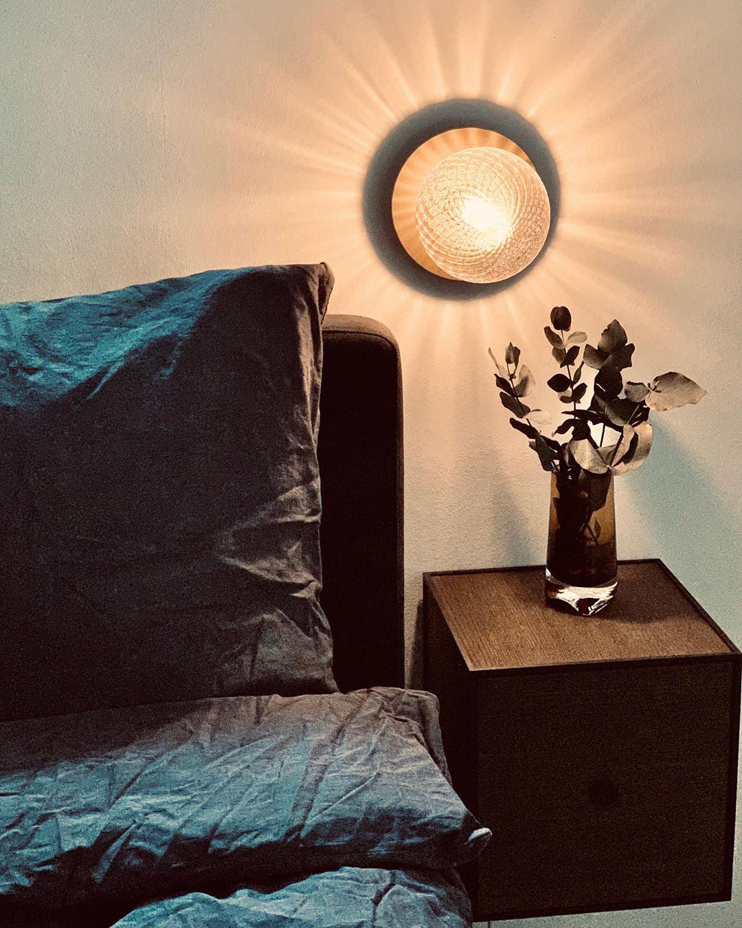 Celeste Wall Lamp | Metal, Brass, Glass | Black, White, Clear