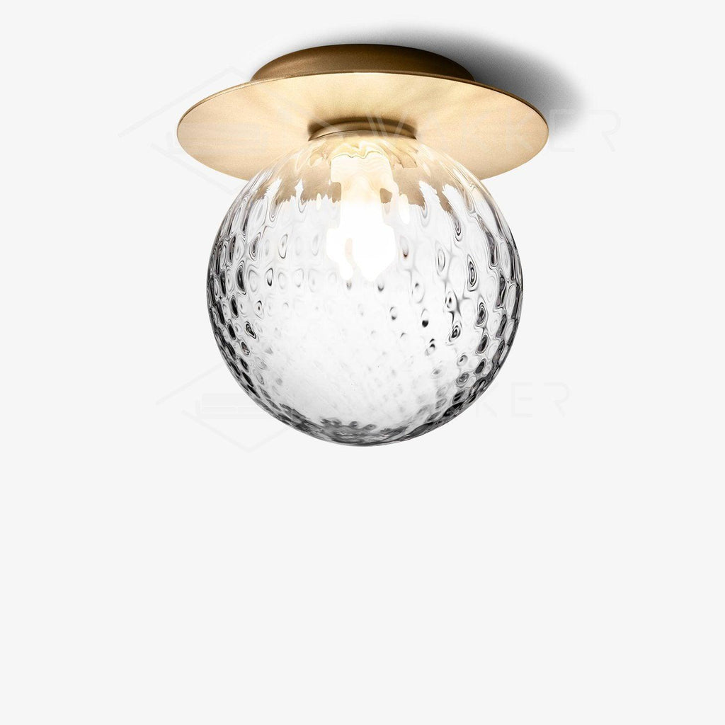 Celeste Wall Lamp | Metal, Brass, Glass | Black, White, Clear