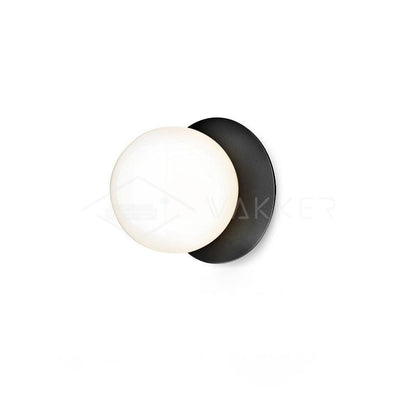 Lunara Wall Lamp | Metal, Brass, Glass | White, Clear