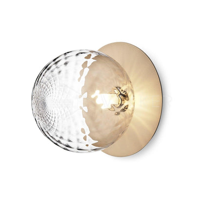 Celeste Wall Lamp | Metal, Brass, Glass | Black, White, Clear