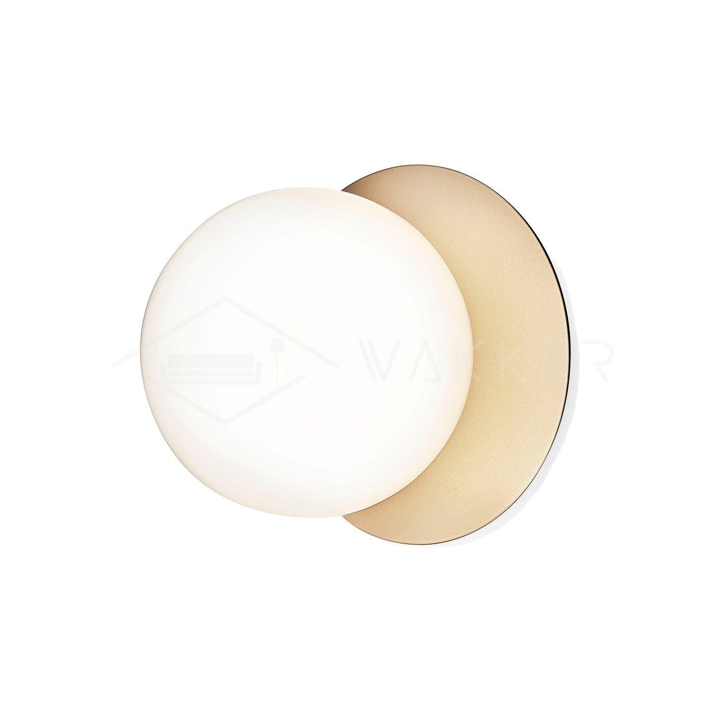 Celeste Wall Lamp | Metal, Brass, Glass | Black, White, Clear