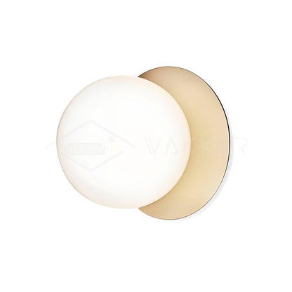 Celeste Wall Lamp | Metal, Brass, Glass | Black, White, Clear
