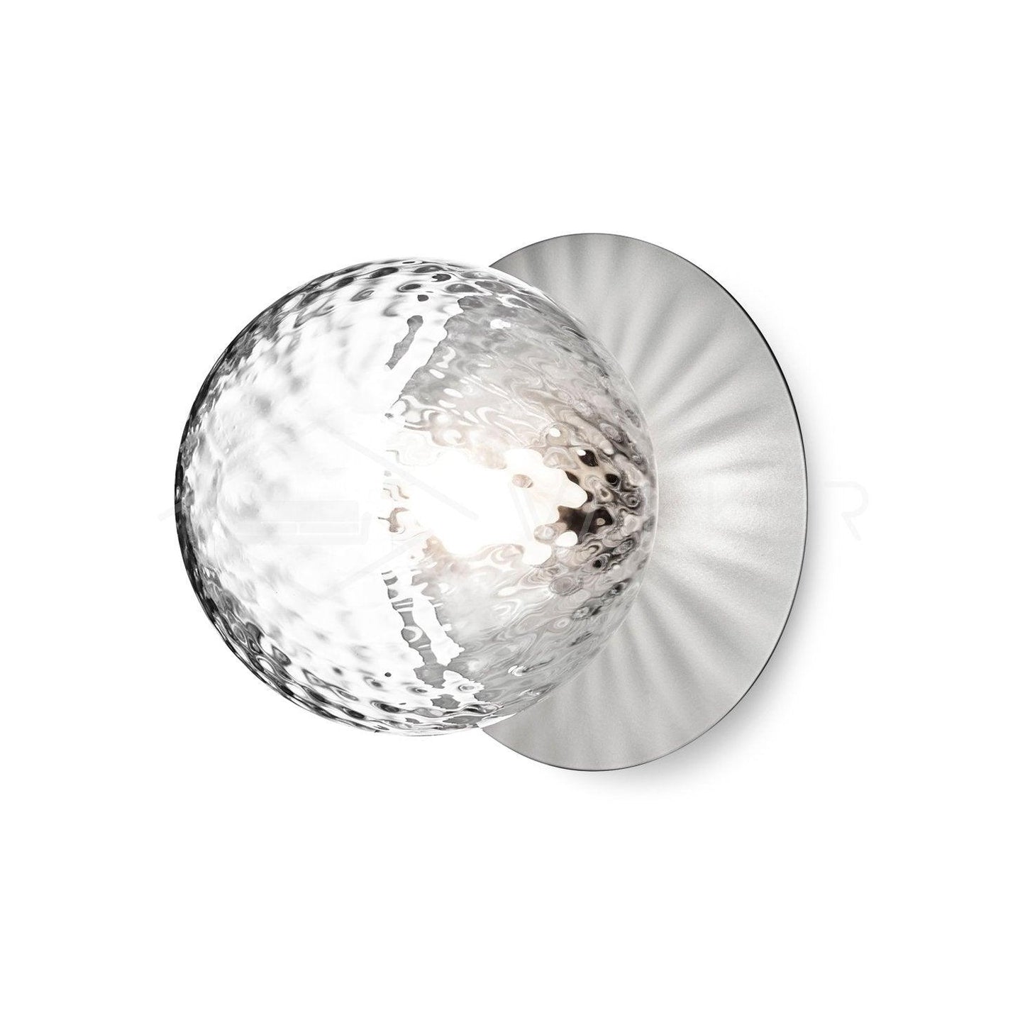 Lunara Wall Lamp | Metal, Brass, Glass | White, Clear