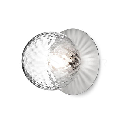 Lunara Wall Lamp | Metal, Brass, Glass | White, Clear