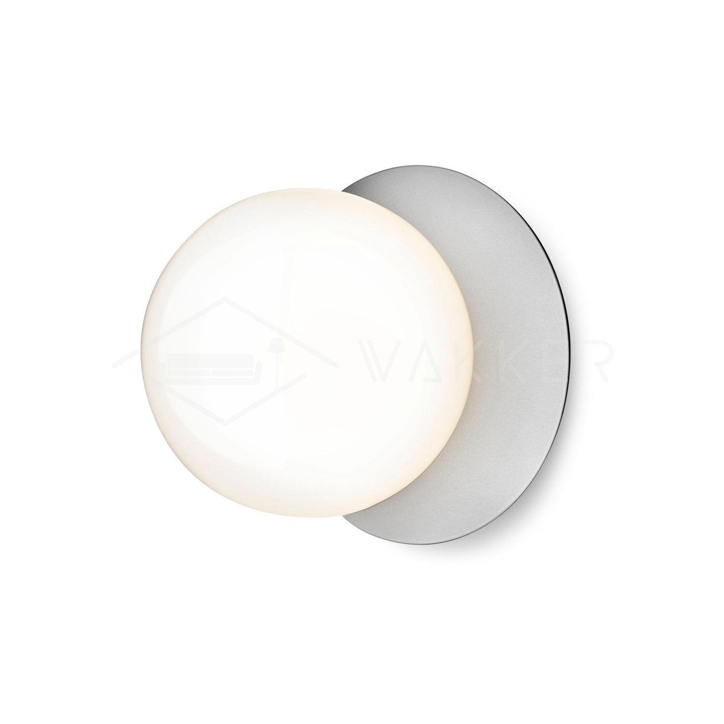 Lunara Wall Lamp | Metal, Brass, Glass | White, Clear