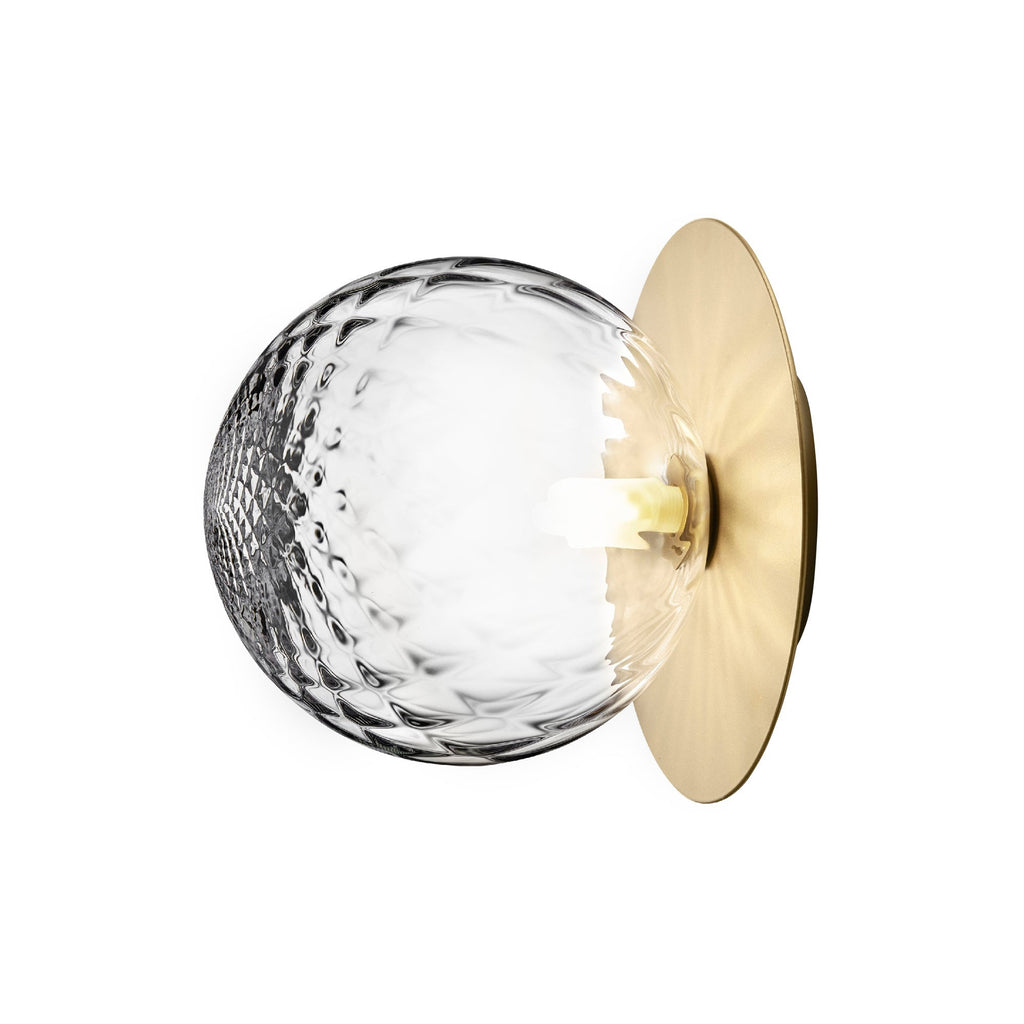 Celeste Wall Lamp | Metal, Brass, Glass | Black, White, Clear