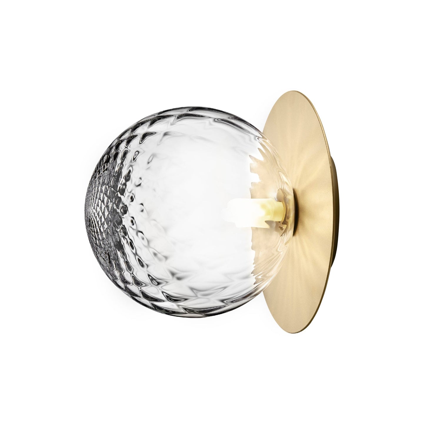 Celeste Wall Lamp | Metal, Brass, Glass | Black, White, Clear