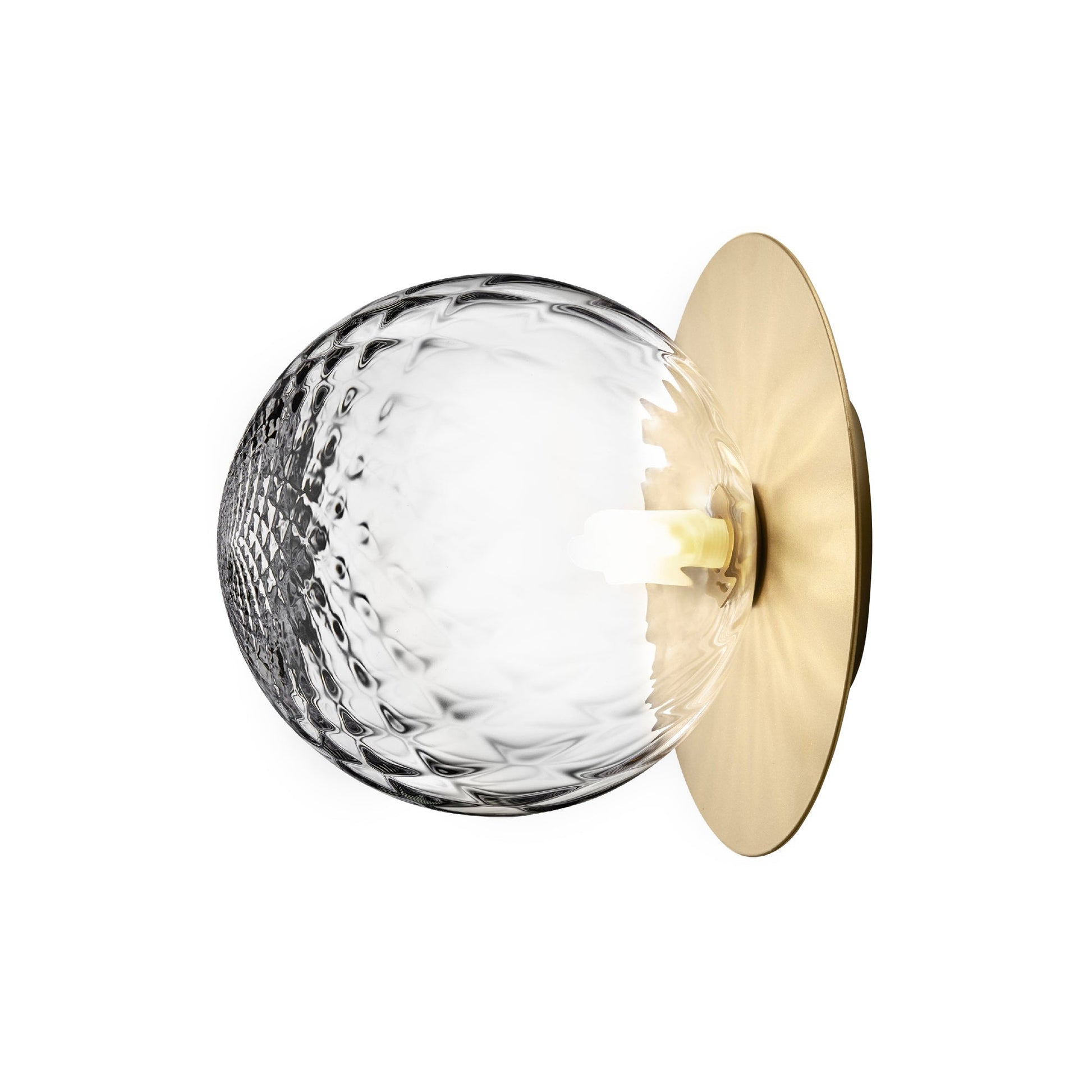 Celeste Wall Lamp | Metal, Brass, Glass | Black, White, Clear