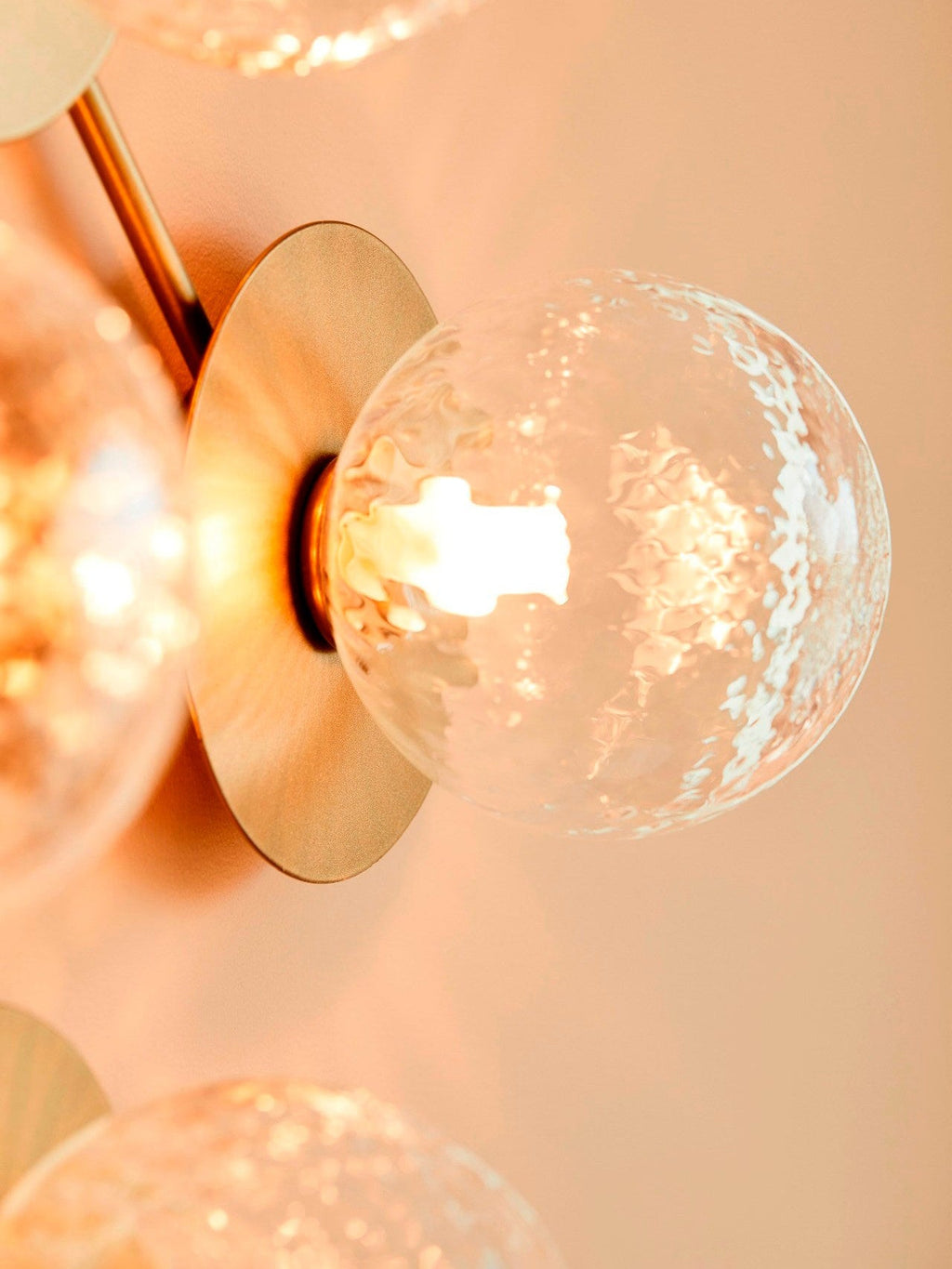 Celeste Wall Lamp | Metal, Brass, Glass | Black, White, Clear