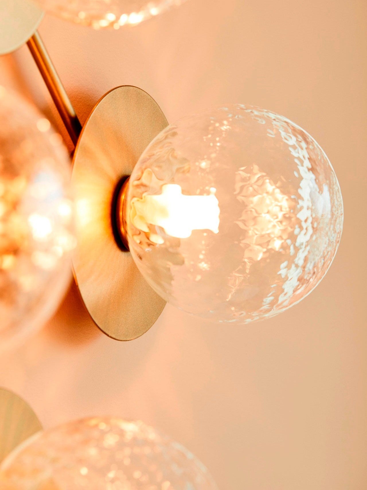 Celeste Wall Lamp | Metal, Brass, Glass | Black, White, Clear