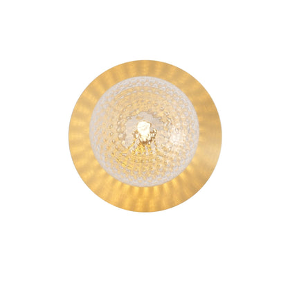 Lunara Wall Lamp | Metal, Brass, Glass | White, Clear