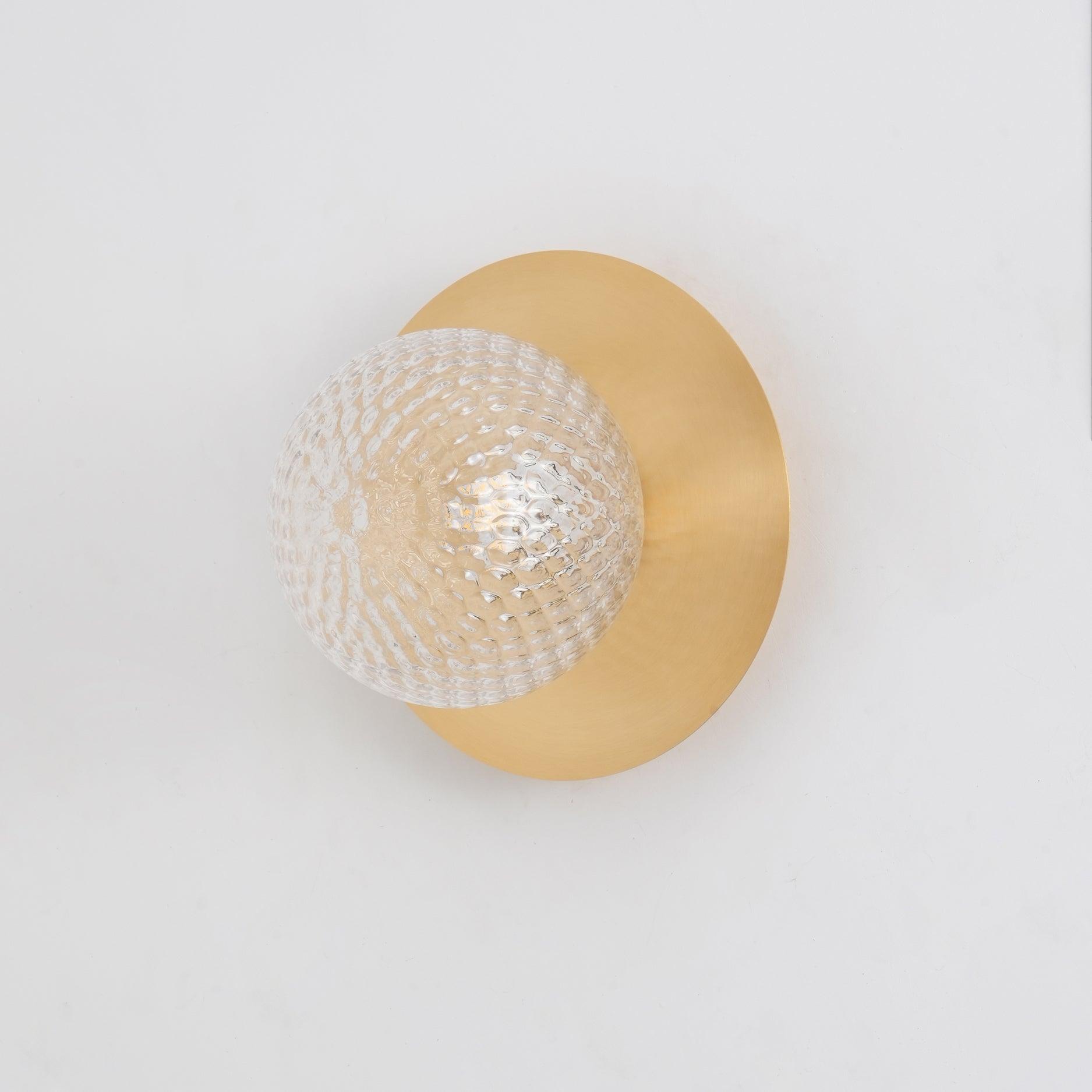 Celeste Wall Lamp | Metal, Brass, Glass | Black, White, Clear