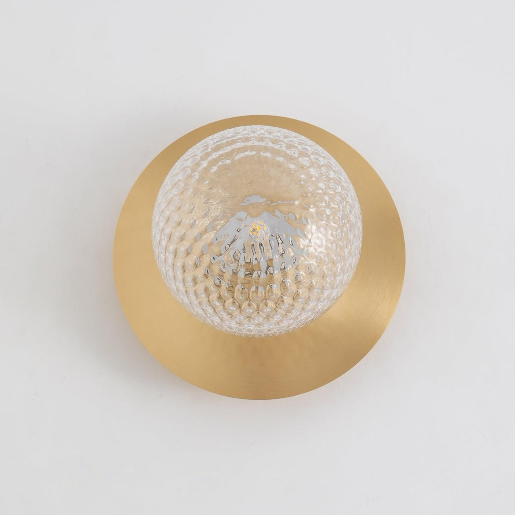 Celeste Wall Lamp | Metal, Brass, Glass | Black, White, Clear
