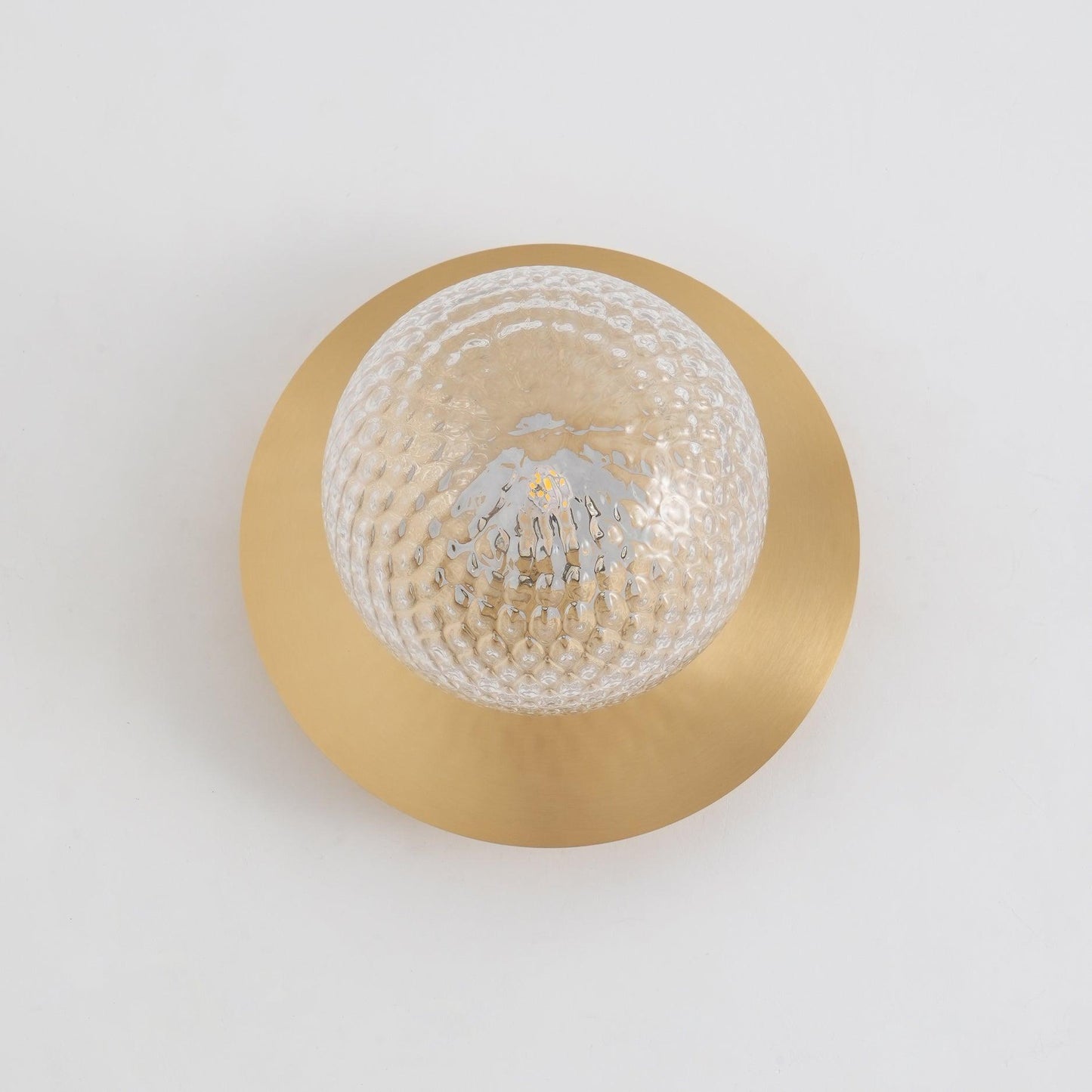 Celeste Wall Lamp | Metal, Brass, Glass | Black, White, Clear
