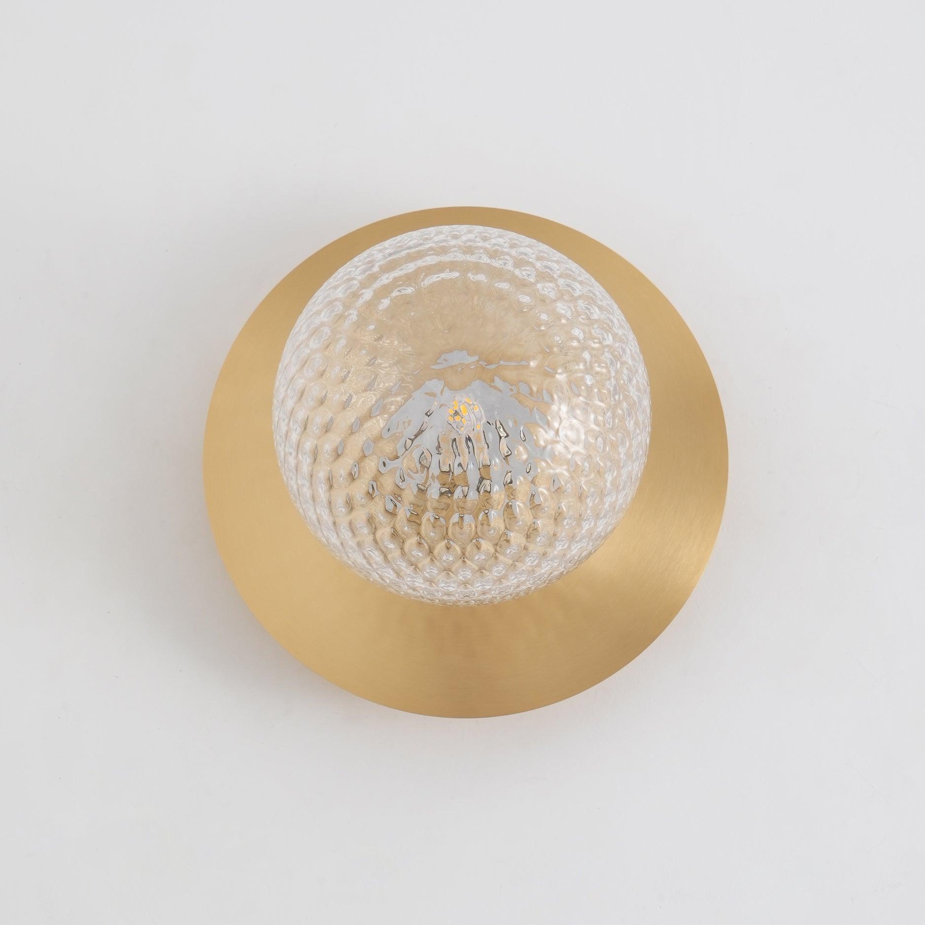Celeste Wall Lamp | Metal, Brass, Glass | Black, White, Clear
