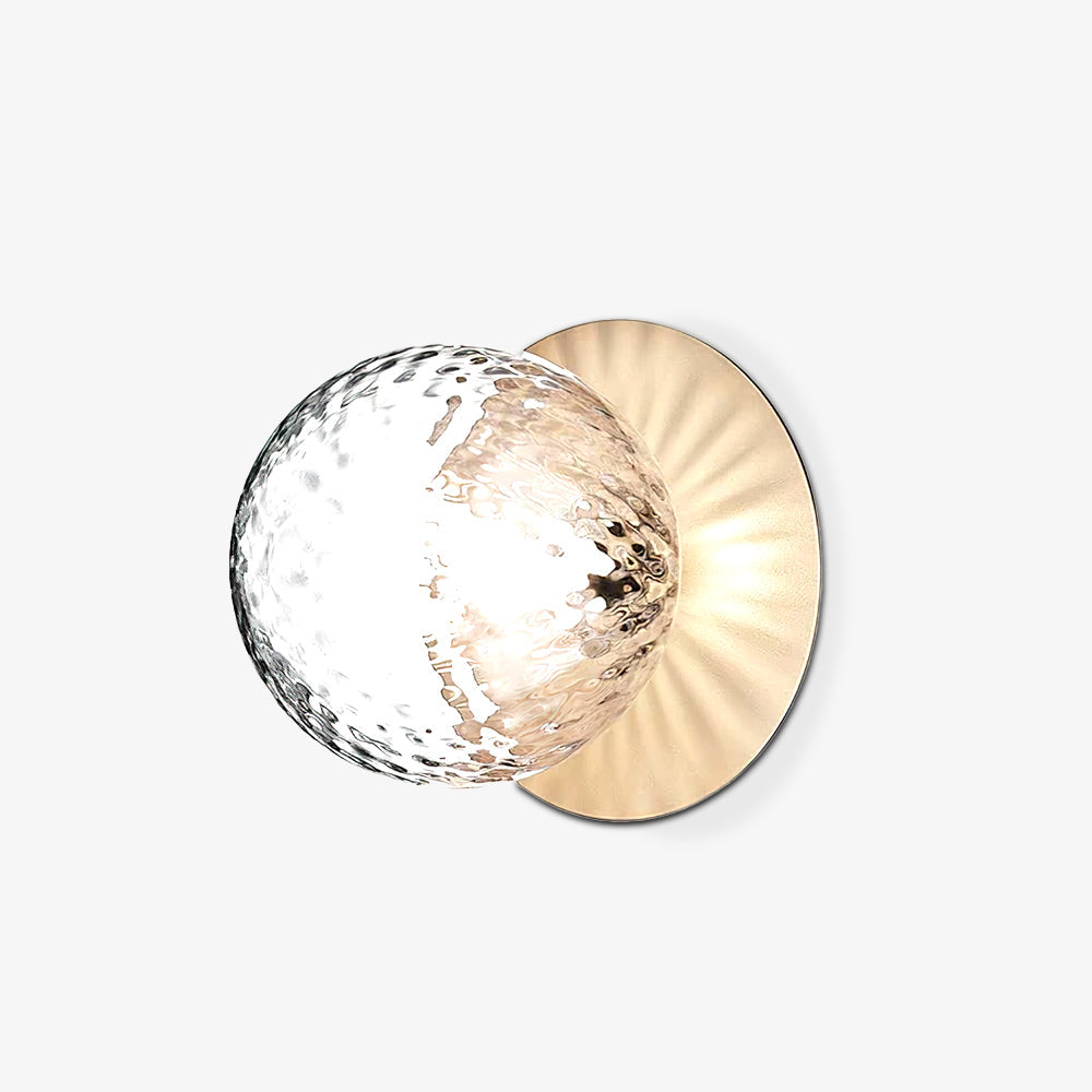 Celeste Wall Lamp | Metal, Brass, Glass | Black, White, Clear