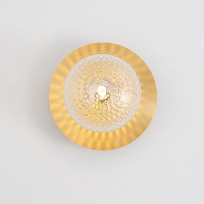 Lunara Wall Lamp | Metal, Brass, Glass | White, Clear