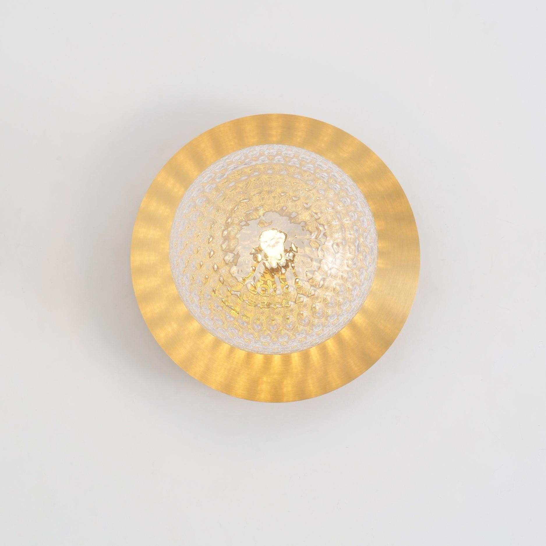 Celeste Wall Lamp | Metal, Brass, Glass | Black, White, Clear