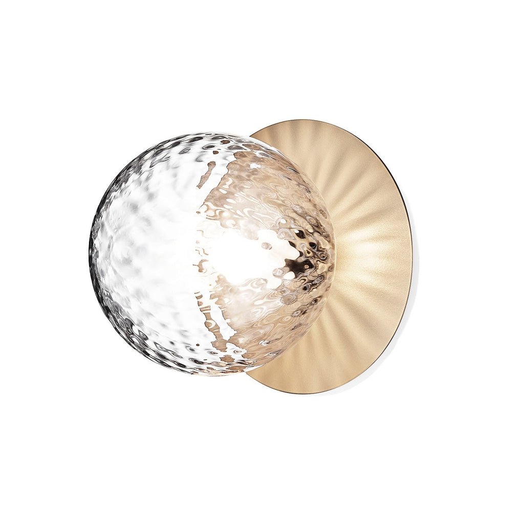 Celeste Wall Lamp | Metal, Brass, Glass | Black, White, Clear