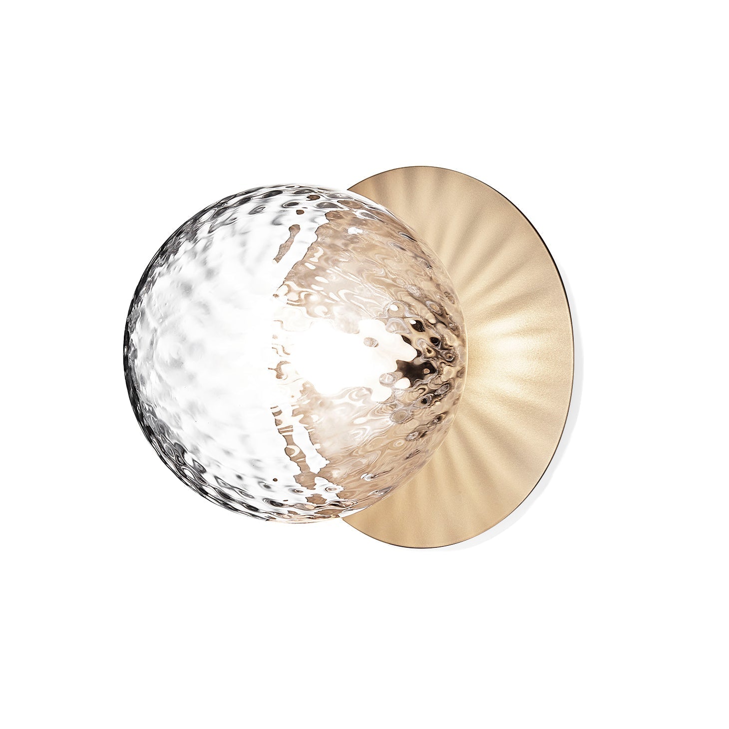 Celeste Wall Lamp | Metal, Brass, Glass | Black, White, Clear