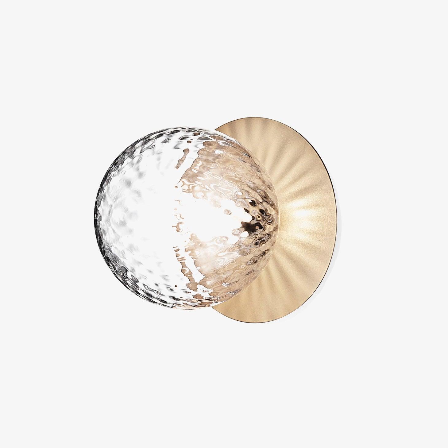 Celeste Wall Lamp | Metal, Brass, Glass | Black, White, Clear