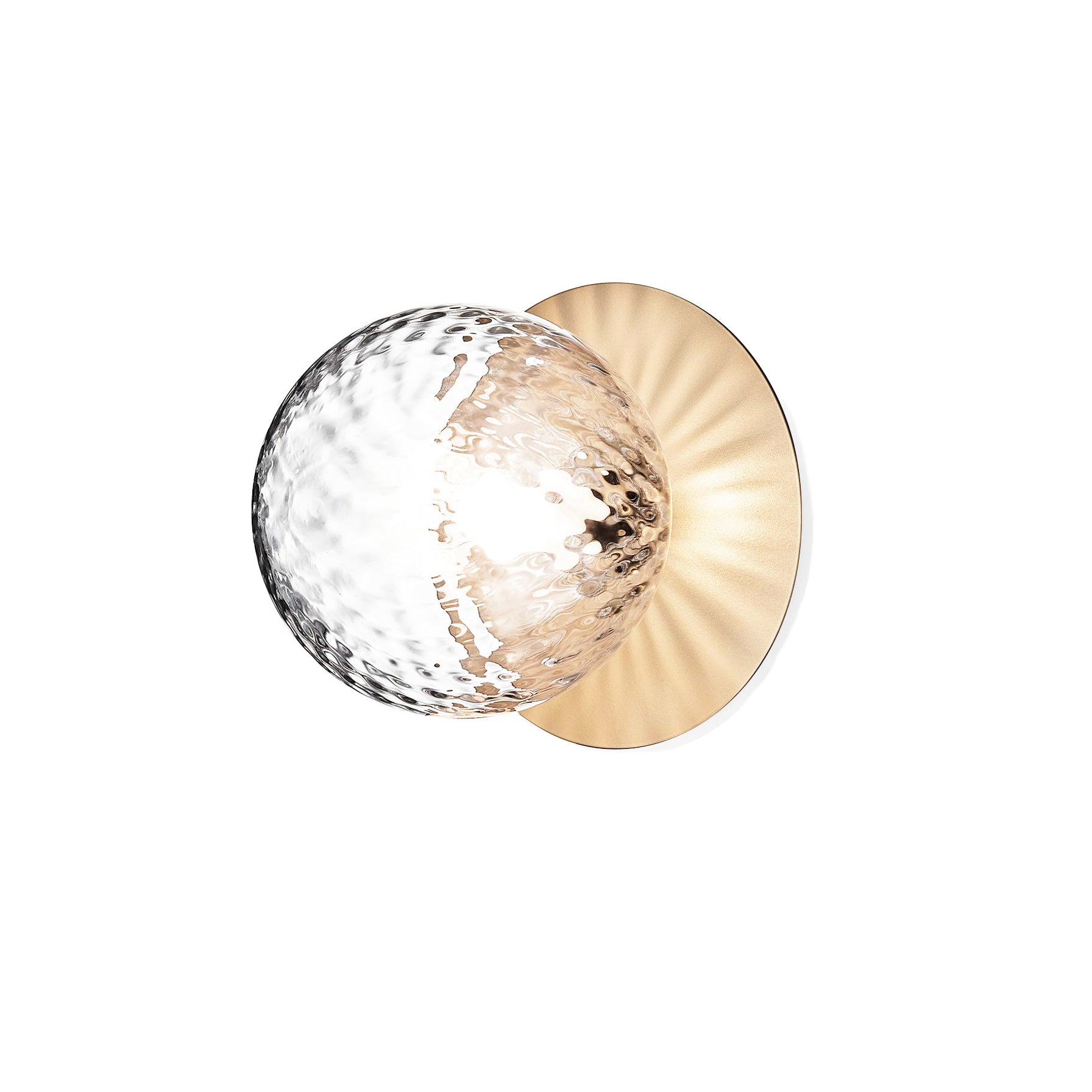 Celeste Wall Lamp | Metal, Brass, Glass | Black, White, Clear