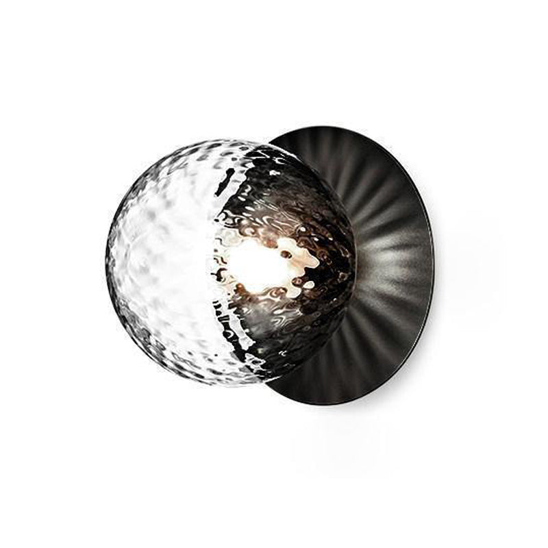 Celeste Wall Lamp | Metal, Brass, Glass | Black, White, Clear