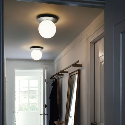 Celeste Wall Lamp | Metal, Brass, Glass | Black, White, Clear