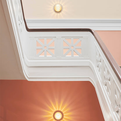 Lunara Wall Lamp | Metal, Brass, Glass | White, Clear
