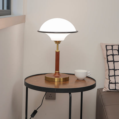 Lila Table Lamp | Wood, Acrylic, Metal | White Shade