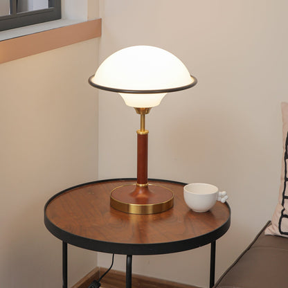 Lila Table Lamp | Wood, Acrylic, Metal | White Shade
