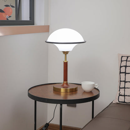 Lila Table Lamp | Wood, Acrylic, Metal | White Shade