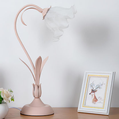 Lily of the Valley Table Lamp | Gold-Tone Metal & Glass | 30cm Diameter
