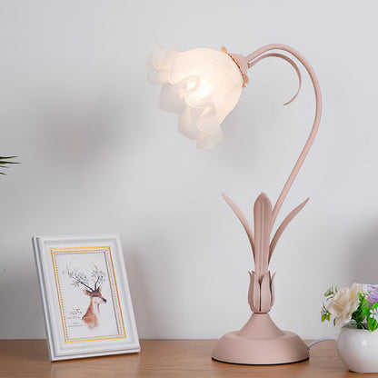 Lily of the Valley Table Lamp | Gold-Tone Metal & Glass | 30cm Diameter