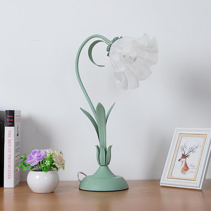 Lily of the Valley Table Lamp | Gold-Tone Metal & Glass | 30cm Diameter
