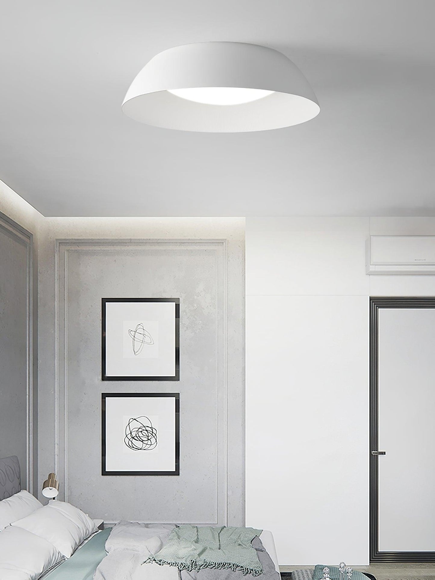Lindby Juliven LED Ceiling Light | Aluminum & Metal | Black & Gold