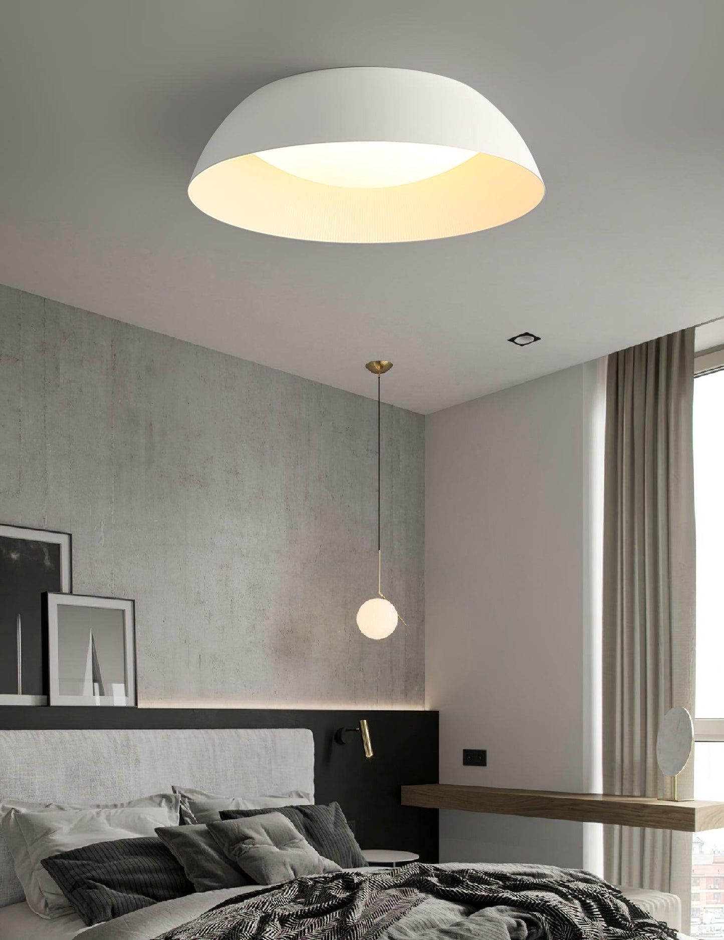 Lindby Juliven LED Ceiling Light | Aluminum & Metal | Black & Gold