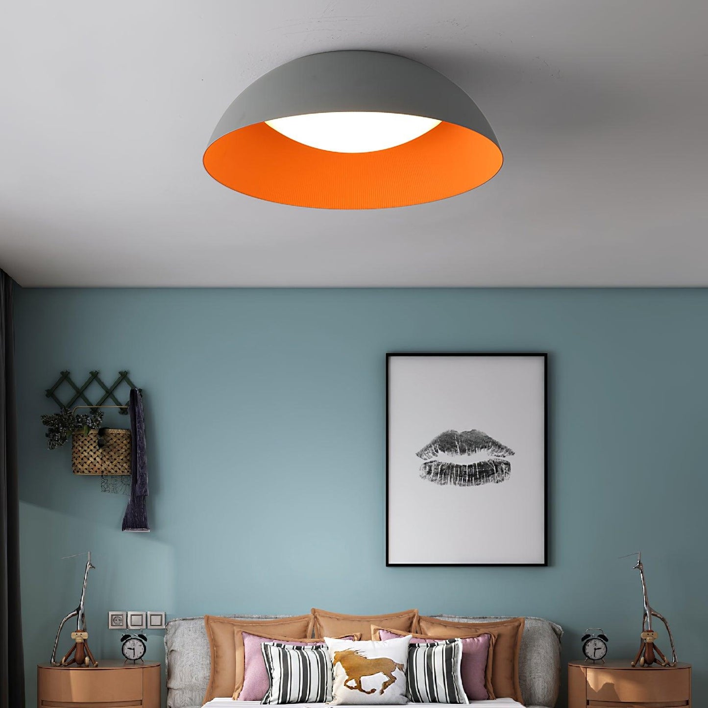 Lindby Juliven LED Ceiling Light | Aluminum & Metal | Black & Gold