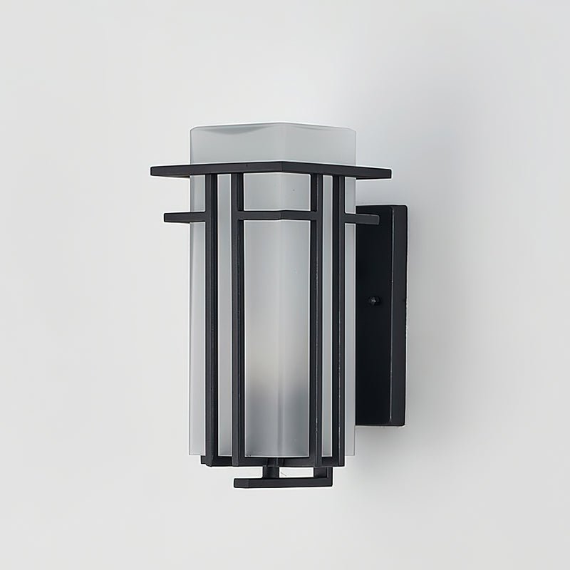 Linden Outdoor Wall Lamp | Iron & Glass | Black