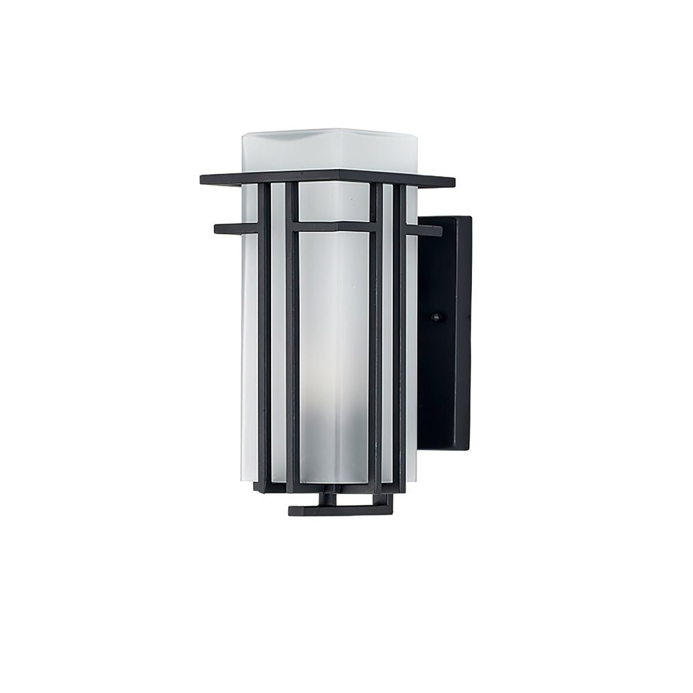 Linden Outdoor Wall Lamp | Iron & Glass | Black