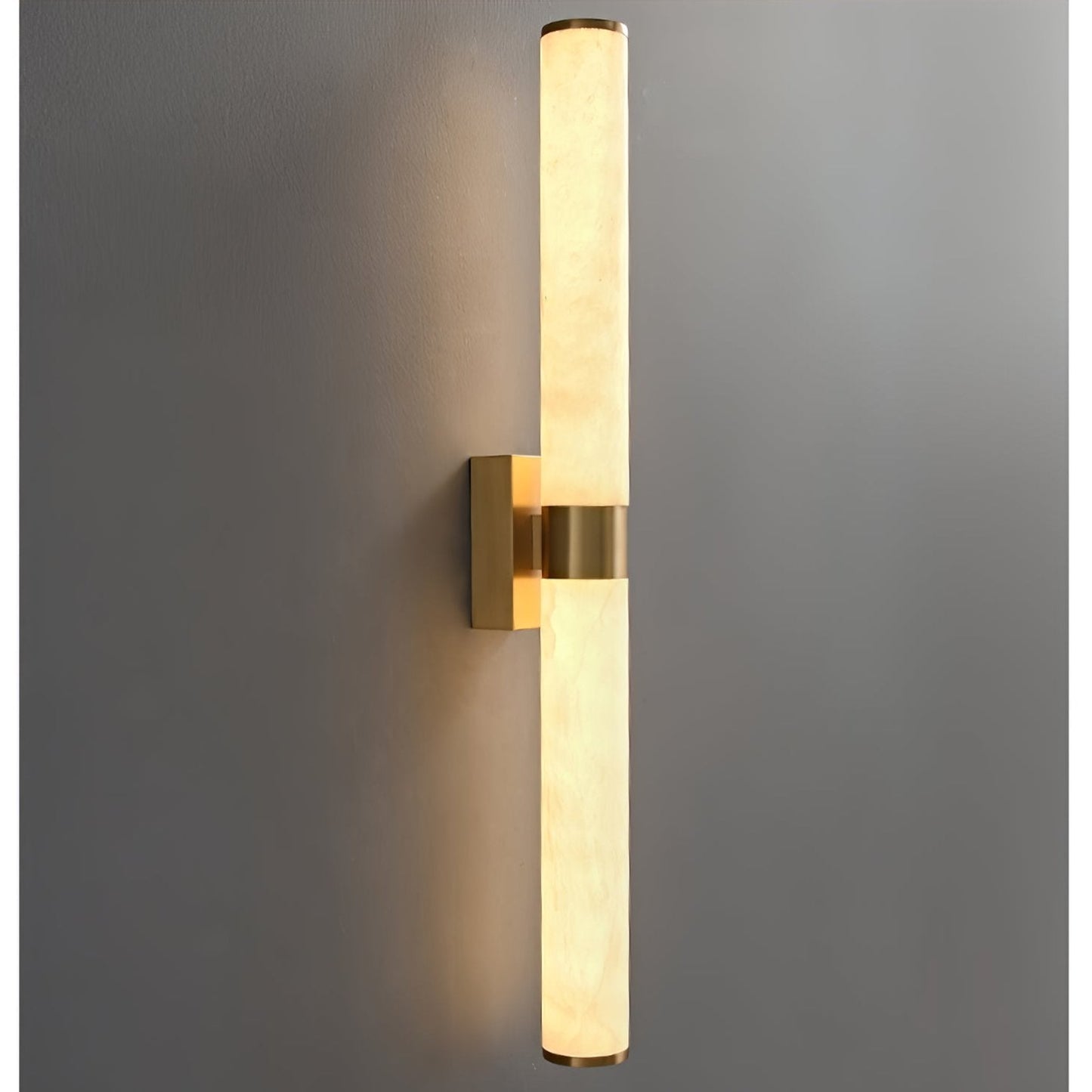 Line Alabaster Wall Light | Brass & Alabaster | White