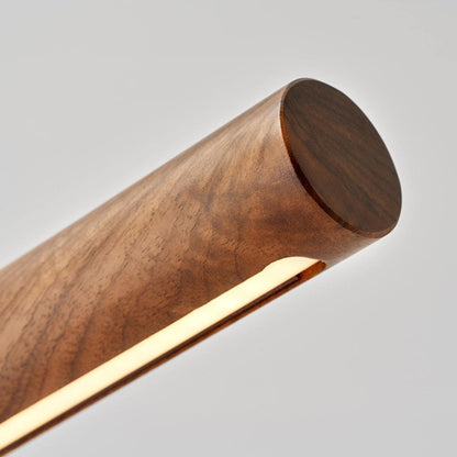 Linear Table Lamp | Metal & Acrylic | Gold & Wood Finish