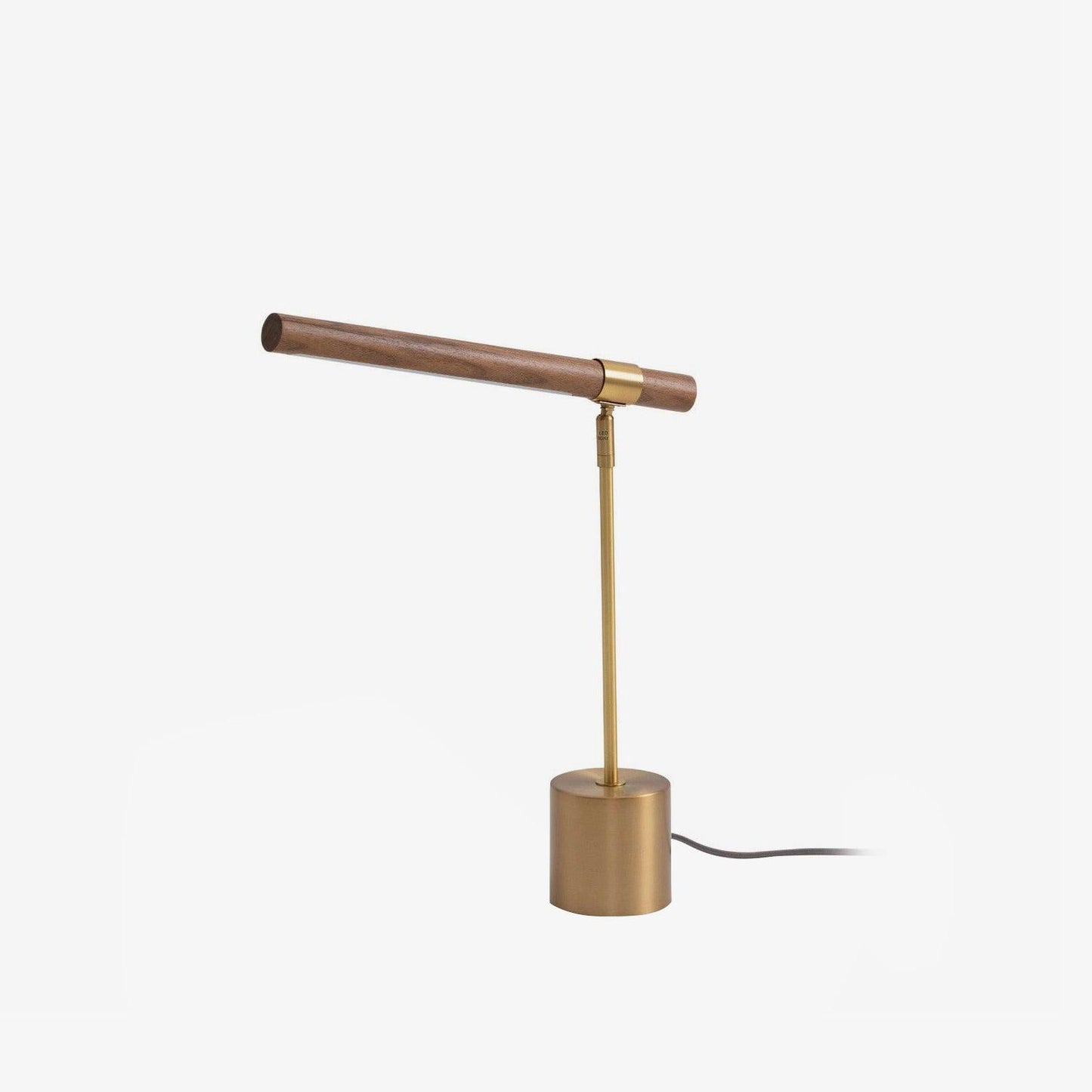 Linear Table Lamp | Metal & Acrylic | Gold & Wood Finish