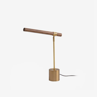 Linear Table Lamp | Metal & Acrylic | Gold & Wood Finish
