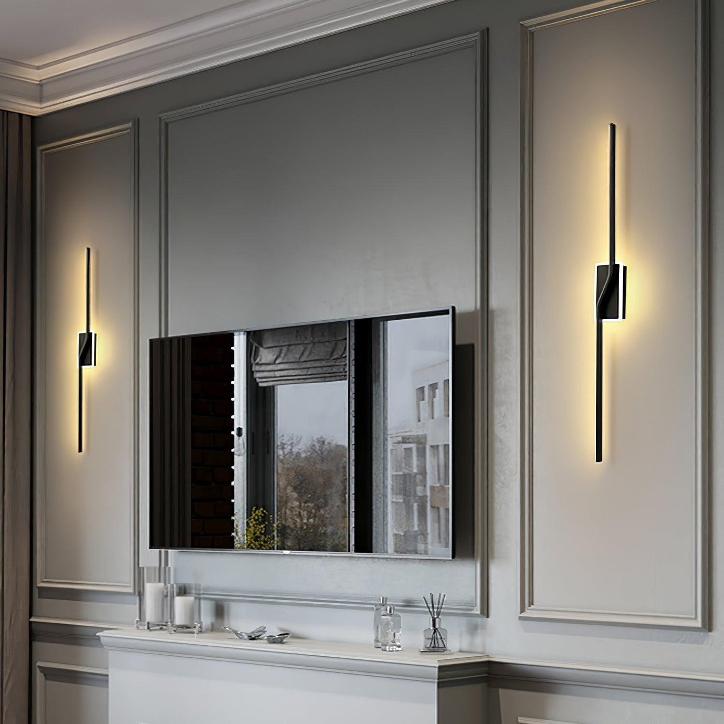 Linear Strip Wall Light | Aluminum/Acrylic/Silicone | Brass/Black/White