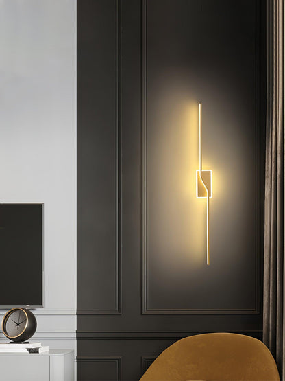 Linear Strip Wall Light | Aluminum/Acrylic/Silicone | Brass/Black/White