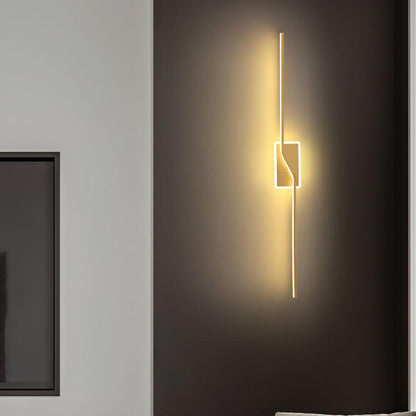 Linear Strip Wall Light | Aluminum/Acrylic/Silicone | Brass/Black/White