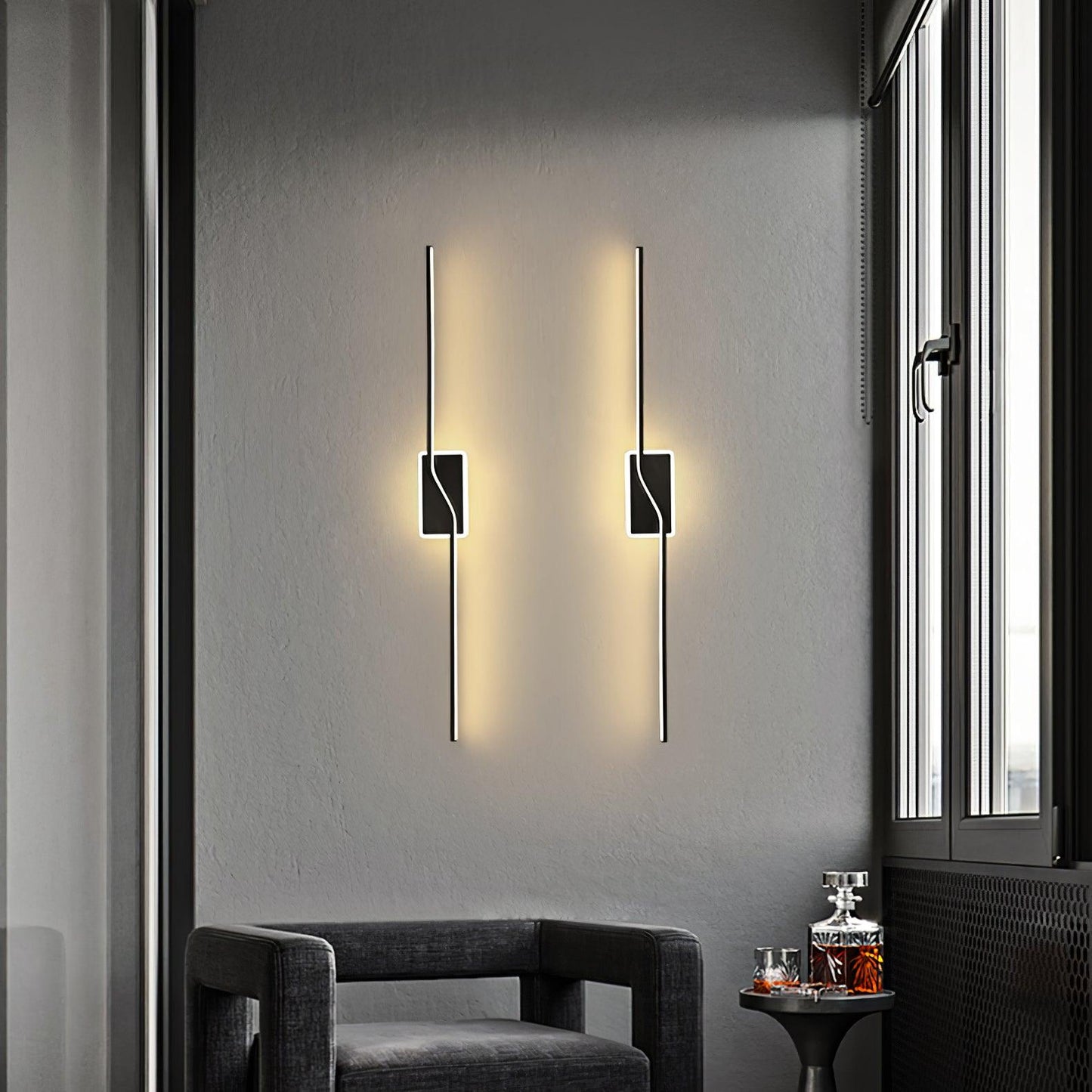 Linear Strip Wall Light | Aluminum/Acrylic/Silicone | Brass/Black/White